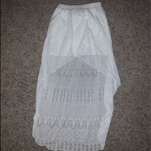 White lace skirt